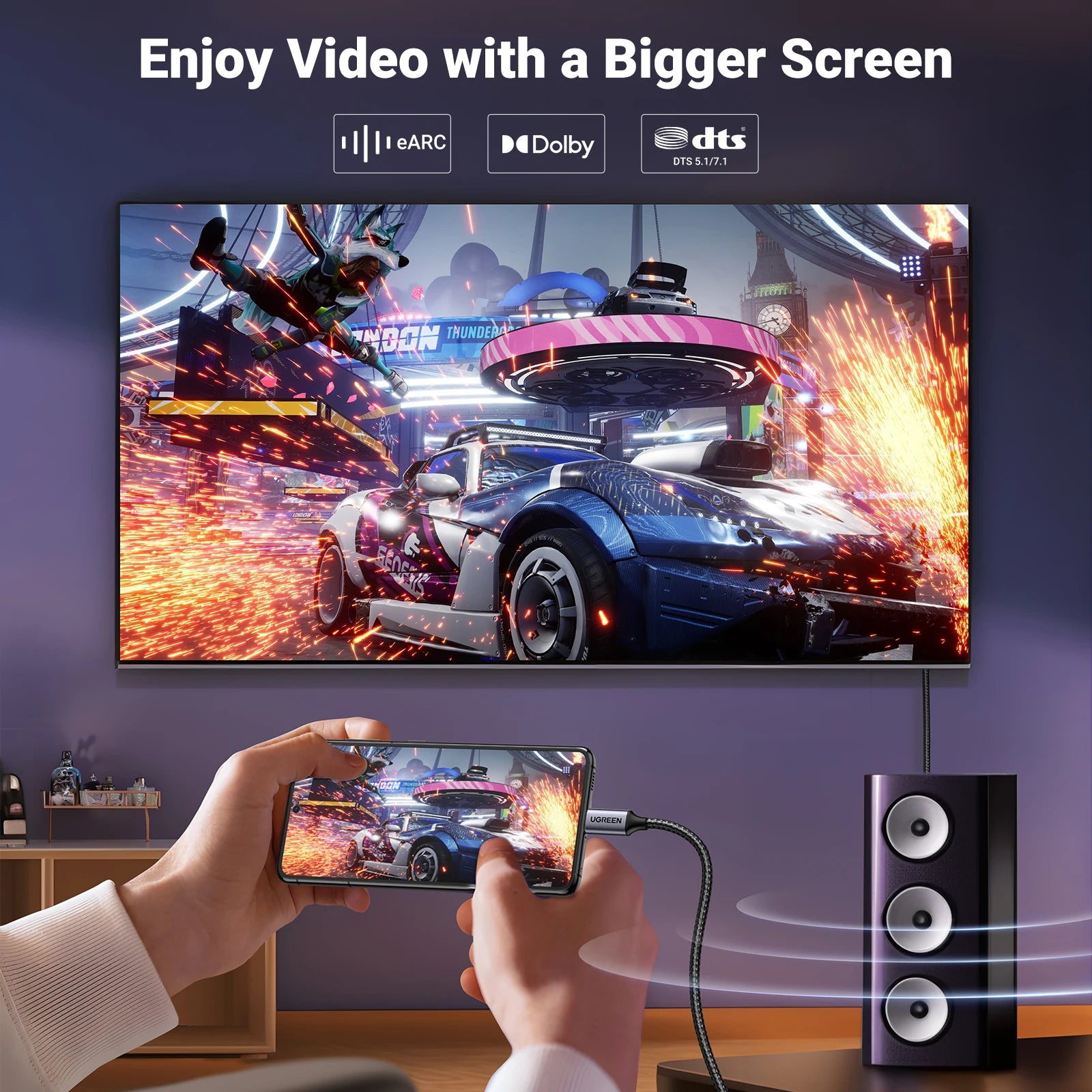 8K USB-C to DisplayPort 1.4 Cable 32.4Gbps for Monitors Projectors Thunderbolt 3 4 Devices