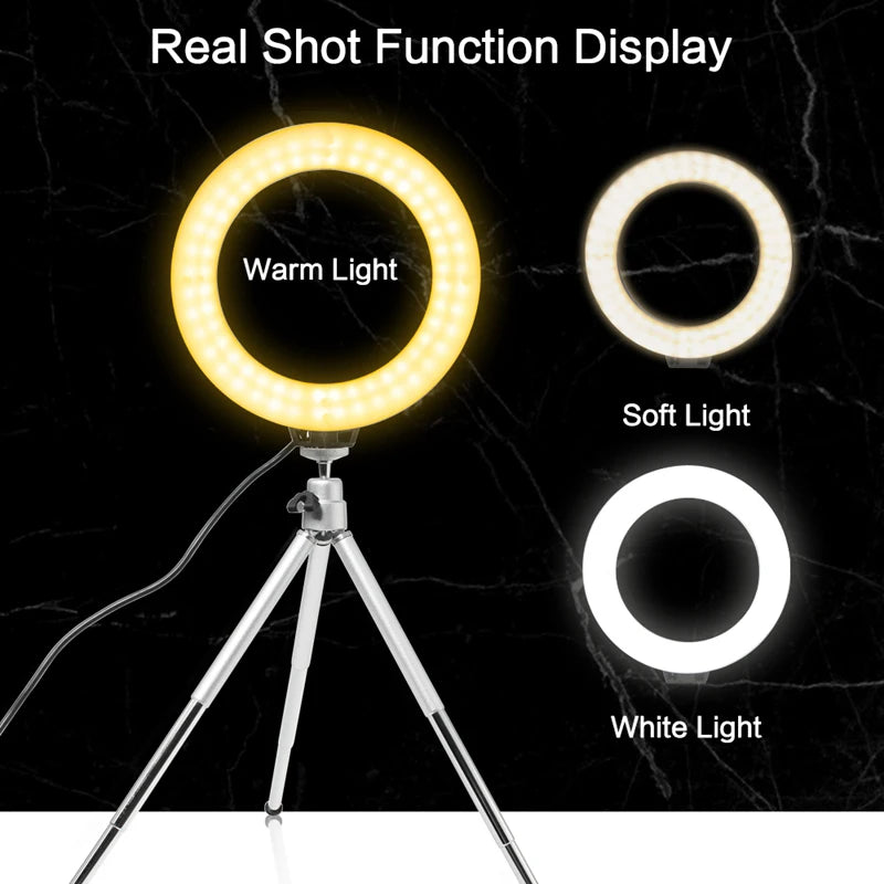 6 Inch LED RGB Video Light Panel Kit with Adjustable Tripod for Photography and Live Streaming