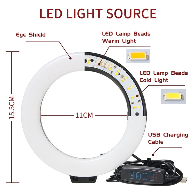 6 Inch LED RGB Video Light Panel Kit with Adjustable Tripod for Photography and Live Streaming