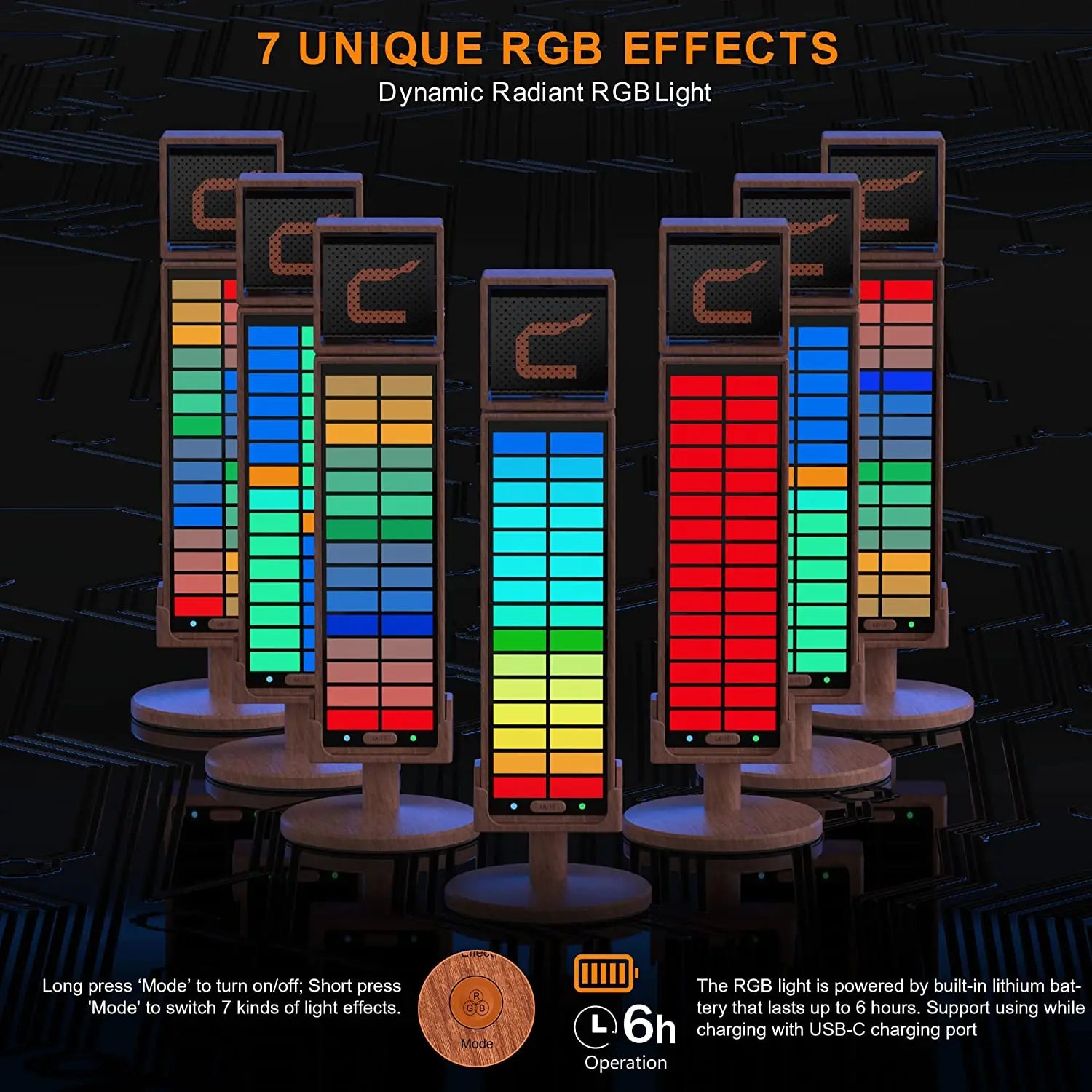 RGB USB Cardioid Condenser Microphone with Adjustable RGB Lighting for Streaming Podcast Gaming