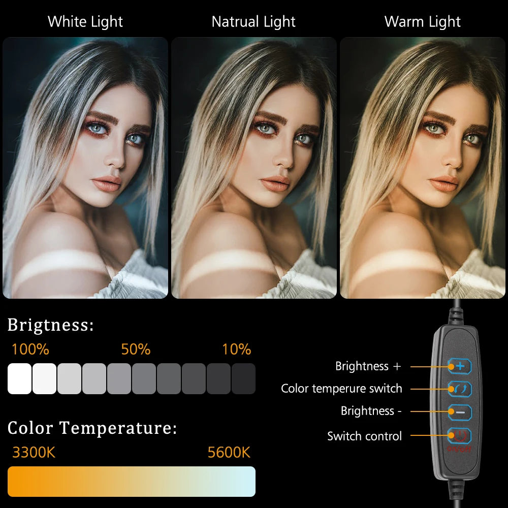 6 Inch LED RGB Video Light Panel Kit with Adjustable Tripod for Photography and Live Streaming