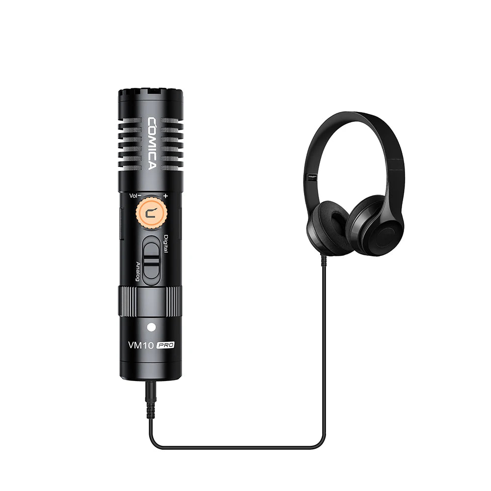 Comica VM10 Pro Shotgun Microphone with Gain Control & Deadcat for Smartphone & DSLR