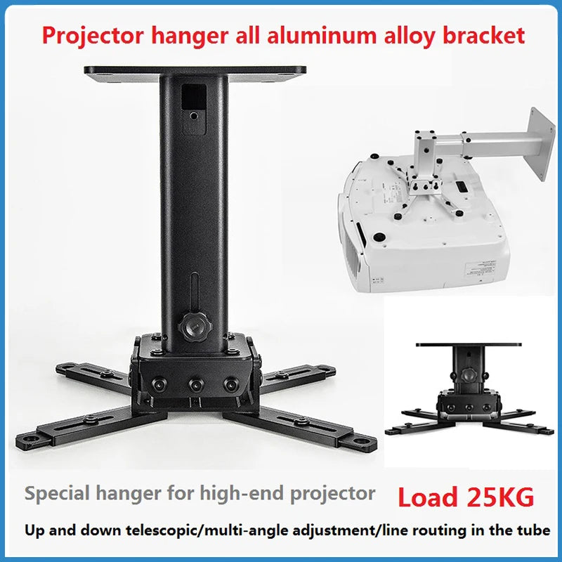 Adjustable Aluminium Alloy Projector Ceiling and Wall Mount Stand for Home or Office Use