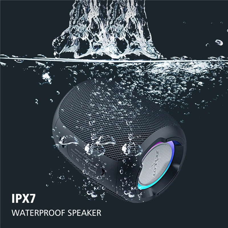 Portable 10W Bluetooth Speaker with 24 Hour Playtime IPX6 Waterproof TWS USB TF Card Support