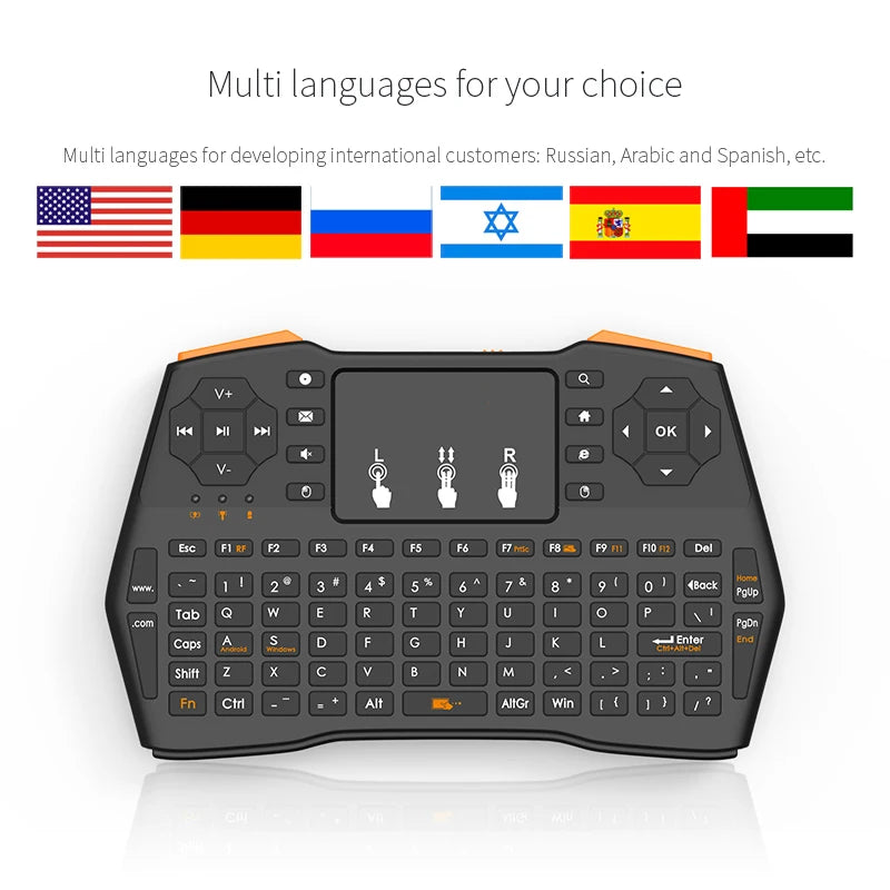 Mini Wireless RGB Keyboard with Touchpad and Air Mouse for TV Box PC Xbox PS4 Smart TV