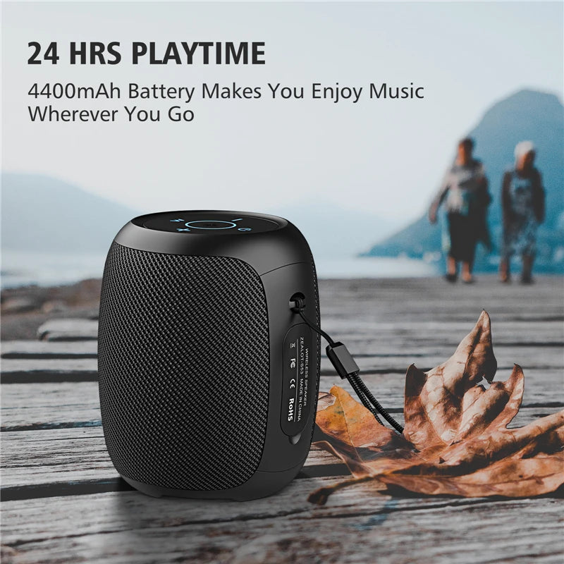 Portable 10W Bluetooth Speaker with 24 Hour Playtime IPX6 Waterproof TWS USB TF Card Support