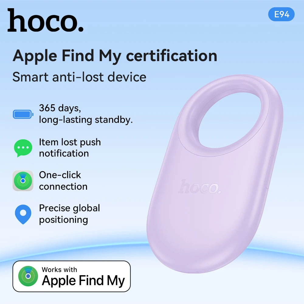 Smart Bluetooth GPS Tracker Anti-Lost Device for Keys Pets Kids Elderly Compatible on iPhone Find My