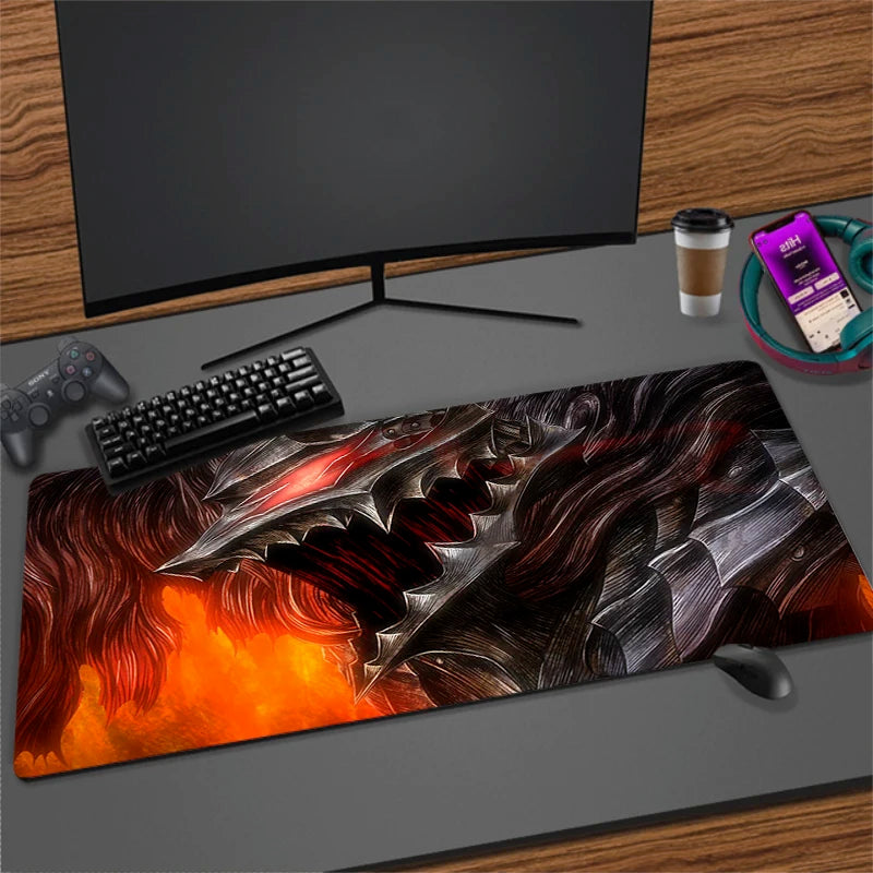 XXL Non-slip Rubber Mouse Mat for Gaming and Office | Extra Large Desk Pad with Stitched Edges