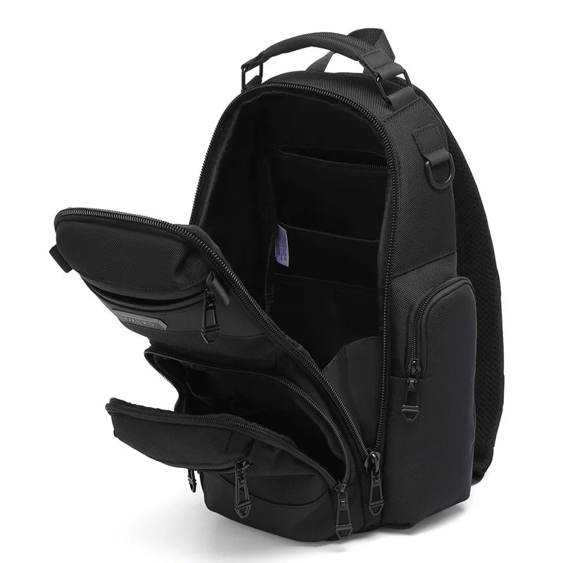 Sleek Multi-functional Chest Bag Water Resistant Lightweight Crossbody Travel Bag for Everyday Use