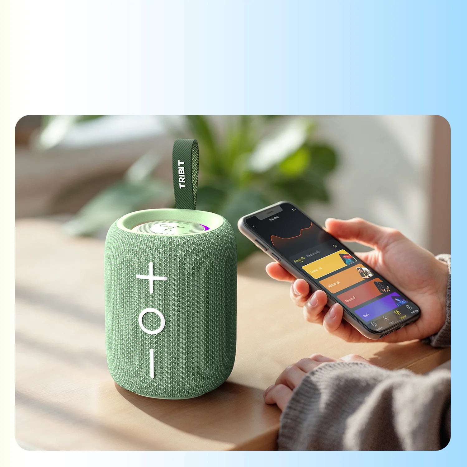 Portable Bluetooth Speaker 12W with 360° Sound XBass LED Lighting IPX7 Waterproof APP Control