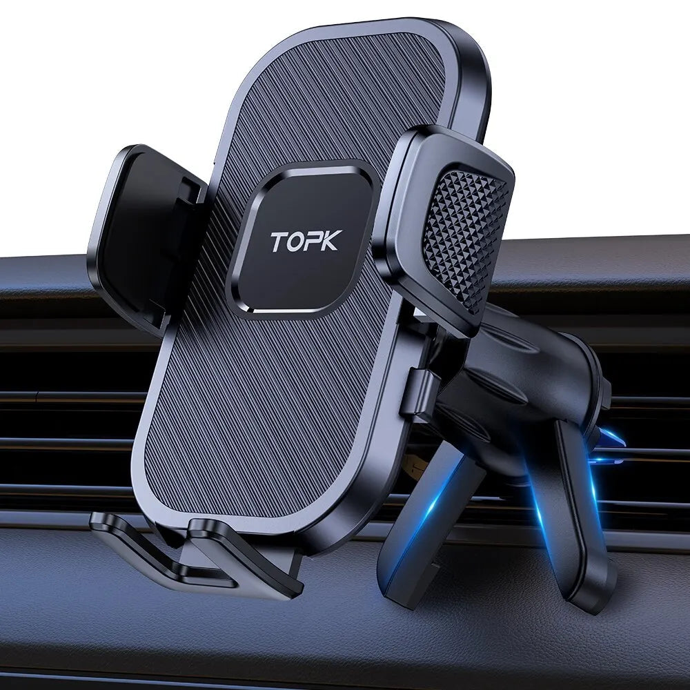 Car Phone Holder Gravity Mount for Secure Dashboard, Windscreen and Air Vent Smartphone Installation