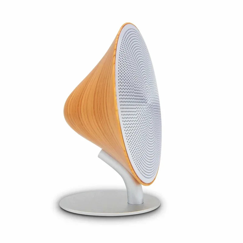 Retro Wooden Portable Bluetooth Boombox Speaker with Deep Bass and Touch Controls for Home & Office