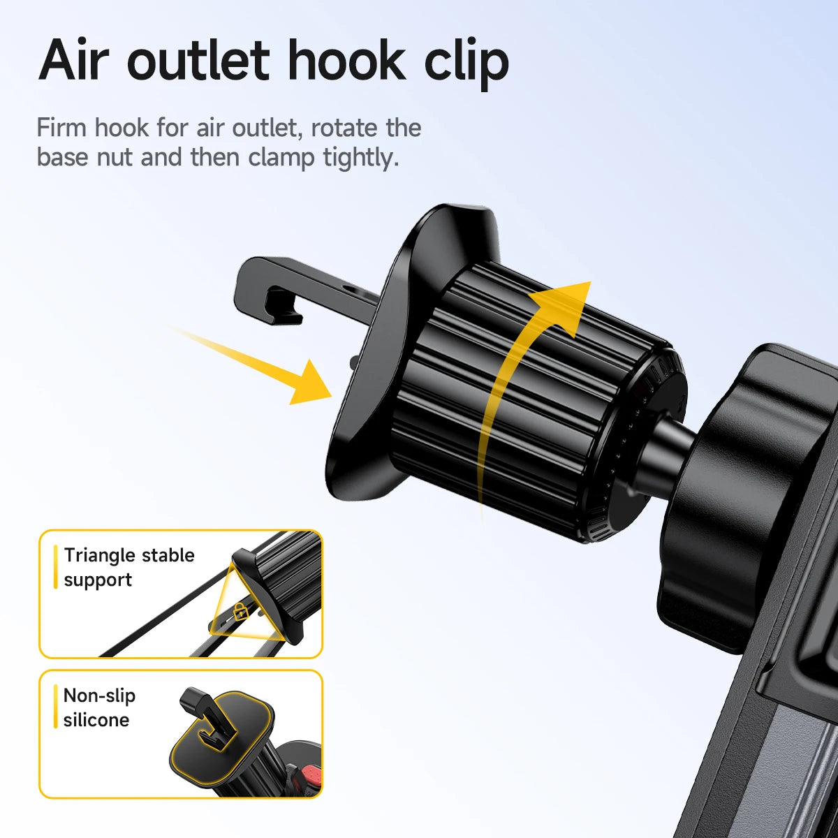 Universal Adjustable Car Air Vent Phone Holder Mount for Travel and Commute