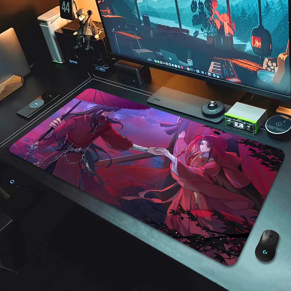 Large Gaming Mouse Pad Anime Desk Mat Non-slip Rubber Surface for Computer and Laptop Setups
