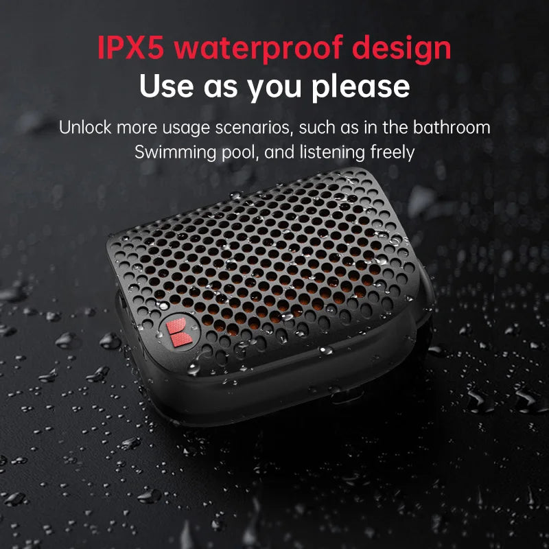 Magnetic Clip-On Mini Wearable Portable Waterproof Bluetooth Speaker with Bass and Built-in Mic