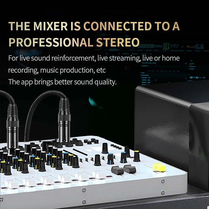 HiFi XLR Male to Female Stereo Audio Cable Gold-Plated Professional Microphone and Sound System Lead