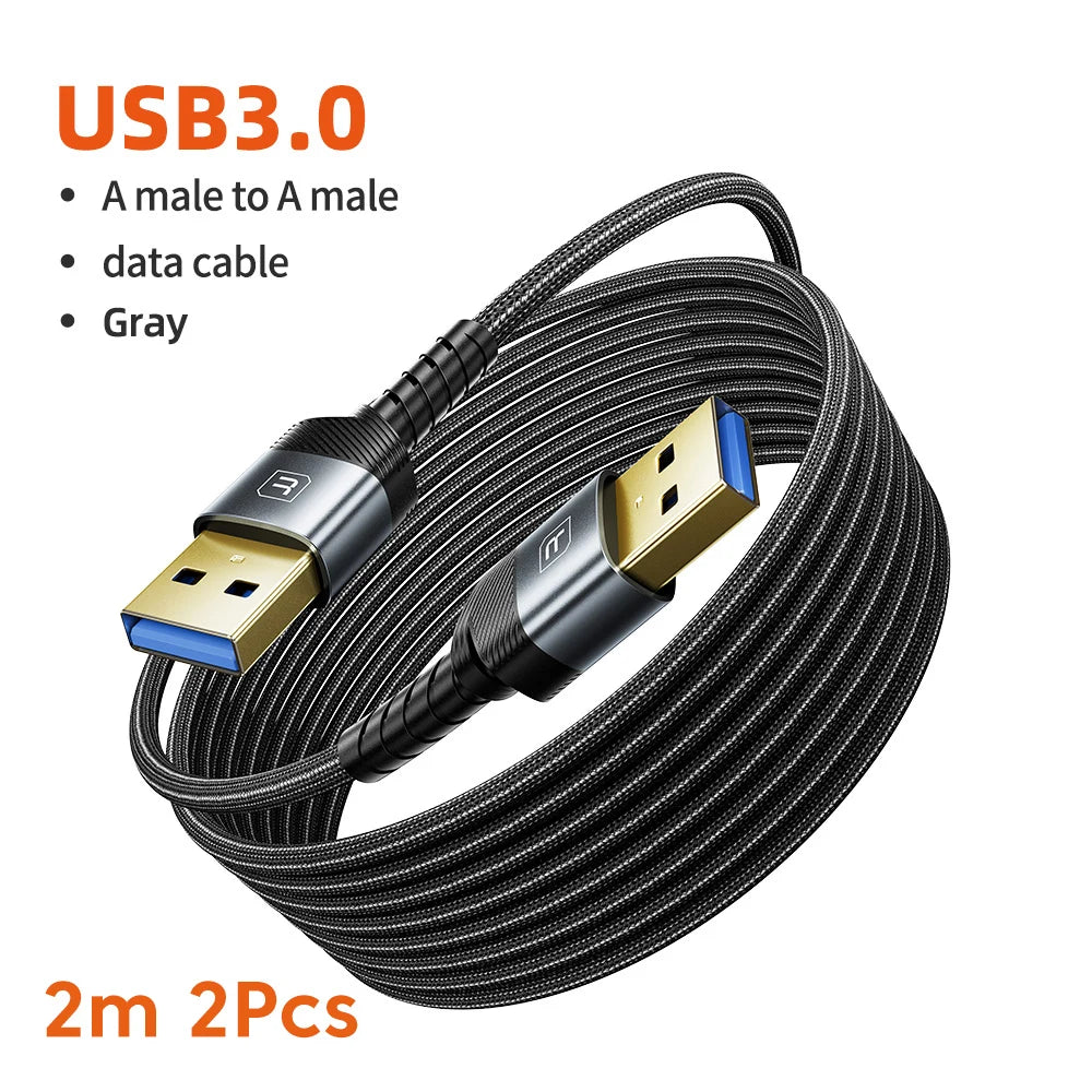 Premium USB A to USB A 3.0 Extension Cable for Computer Hard Drive and TV 5Gbps Data Transfer