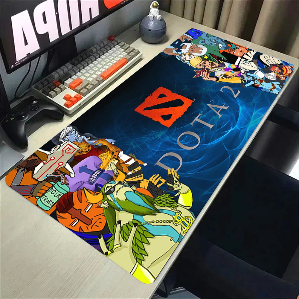 XXL Non-slip Rubber Gaming Mouse Pad with Stitched Edges for Desk and Keyboard 90x40cm