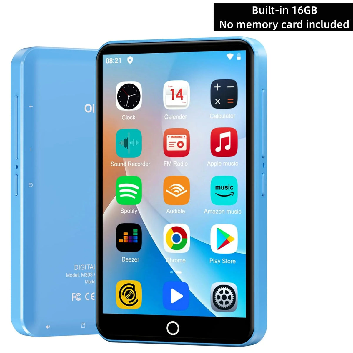 16GB Bluetooth and WiFi MP3 Player with 4 Inch Touchscreen FM Radio eBook and 512GB Expansion