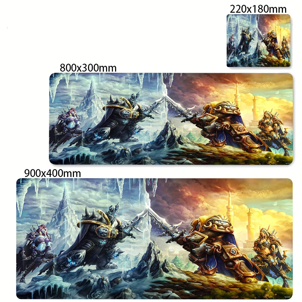 Extended Non-slip Gaming Mouse Mat with Wrist Support for Desk and Keyboard, Multiple Sizes Available