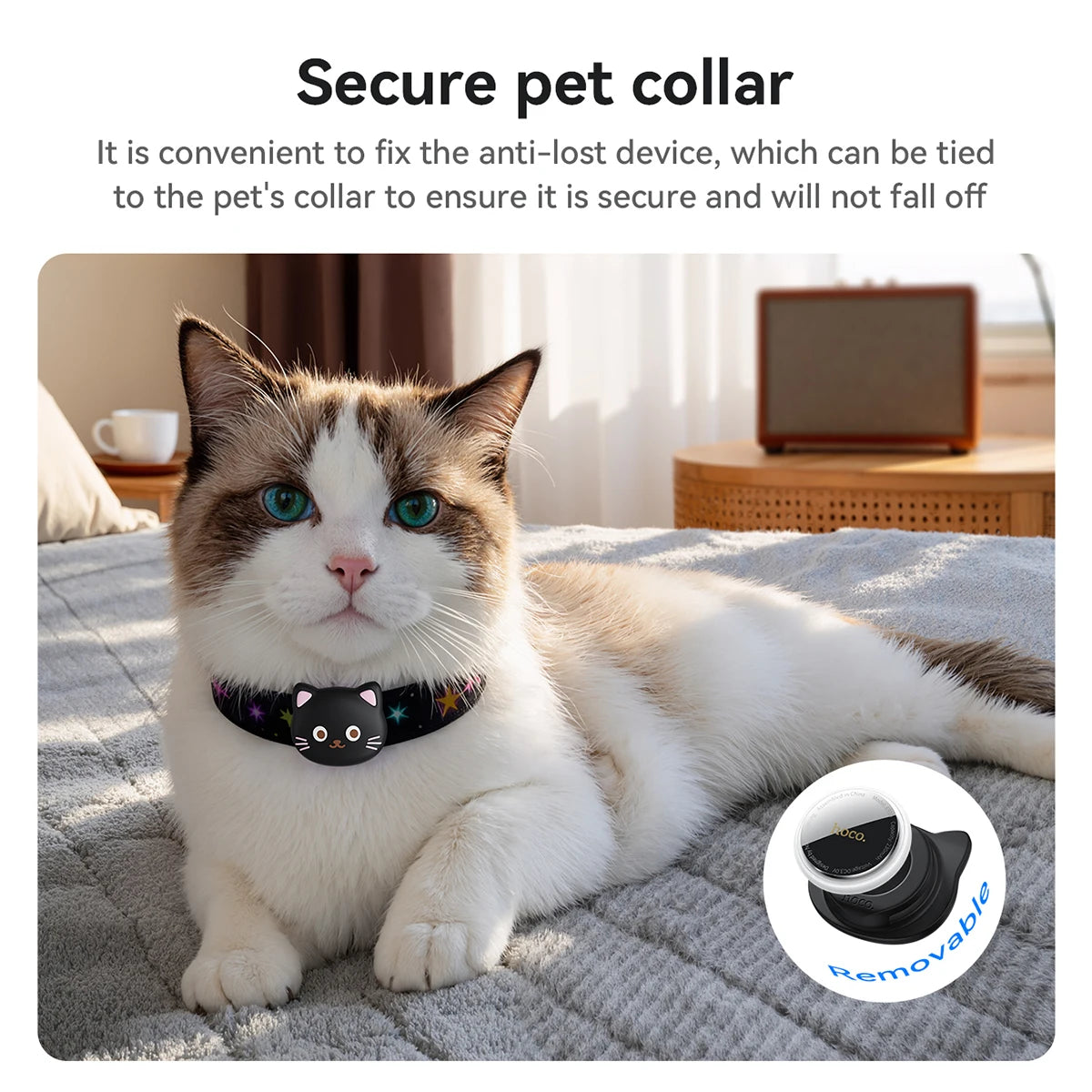 Smart Pet Tracker and Finder Tag for Cats and Dogs Compatible with Find My App and Apple Devices