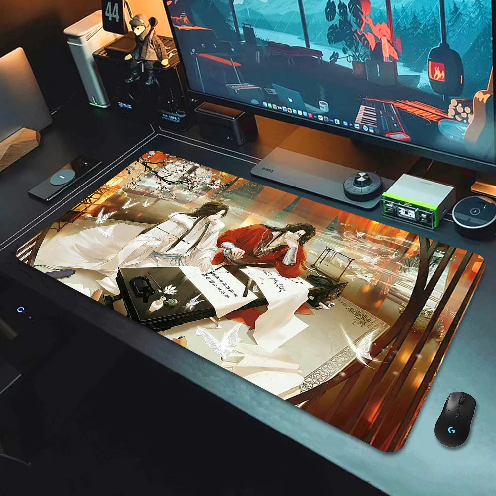 Large Gaming Mouse Pad Anime Desk Mat Non-slip Rubber Surface for Computer and Laptop Setups