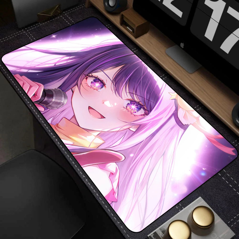 Large Anti-Slip Gaming Mouse Pad with Kawaii Illustration, Extended Deskmat for Keyboard and PC