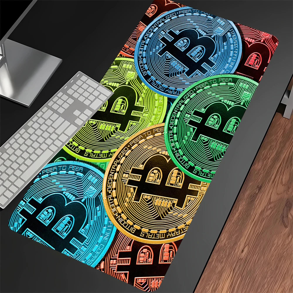 Large Gaming Mouse Pad with Stitched Edges Anti-slip Rubber Base for Computer Desk Setup