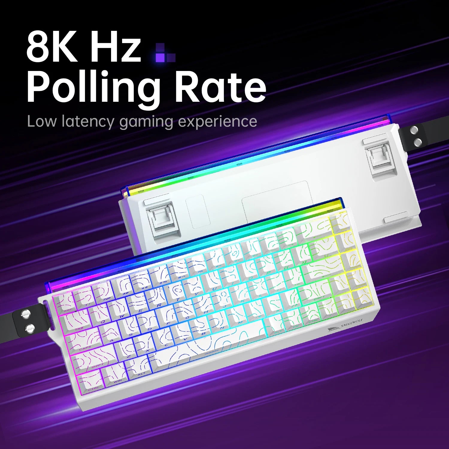68 Percent Magnetic Switch Mechanical Gaming Keyboard with Rapid Trigger and 8K Polling Rate