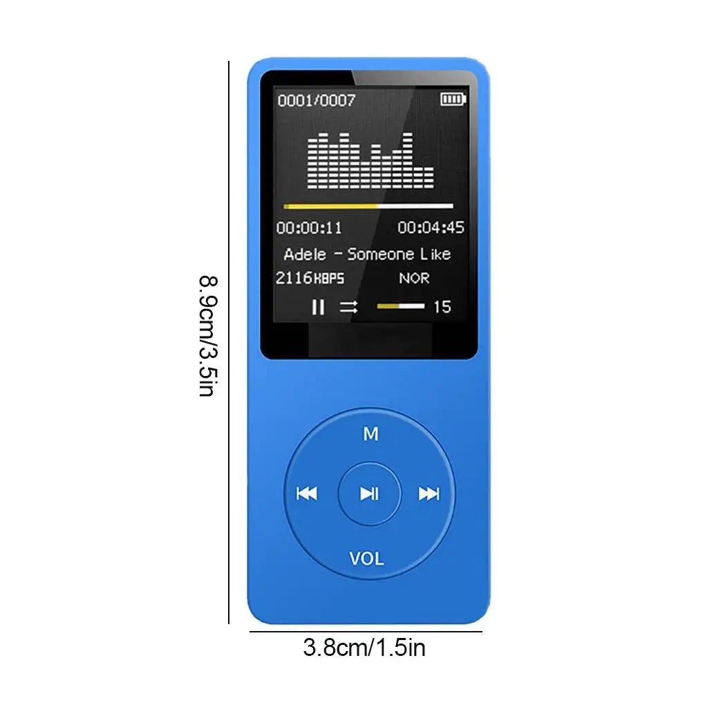 Ultra-Thin Portable MP3 Player with Lossless Audio FM Radio Voice Recorder and Expandable Storage