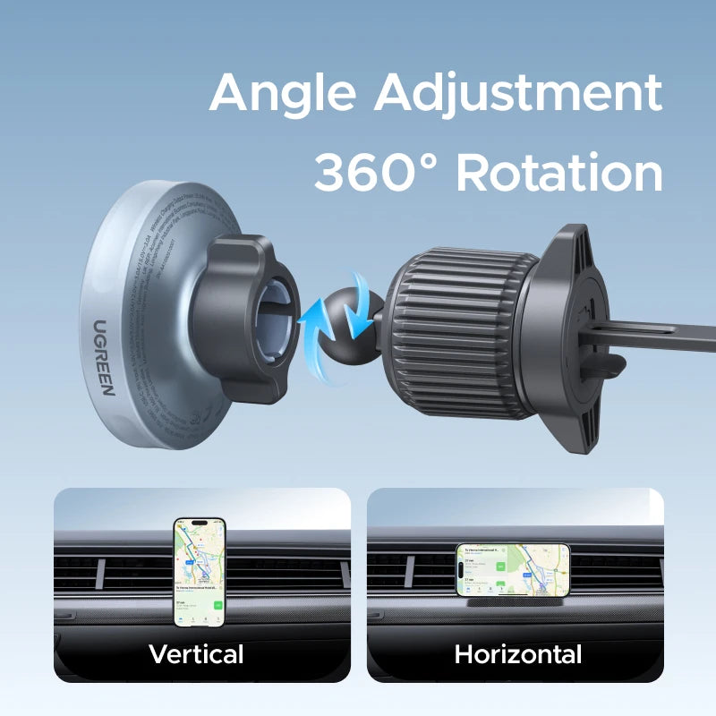 Qi2 25W Magnetic Wireless Car Charger Stand for iPhone 17 16 15 Pro Max Fast Charging