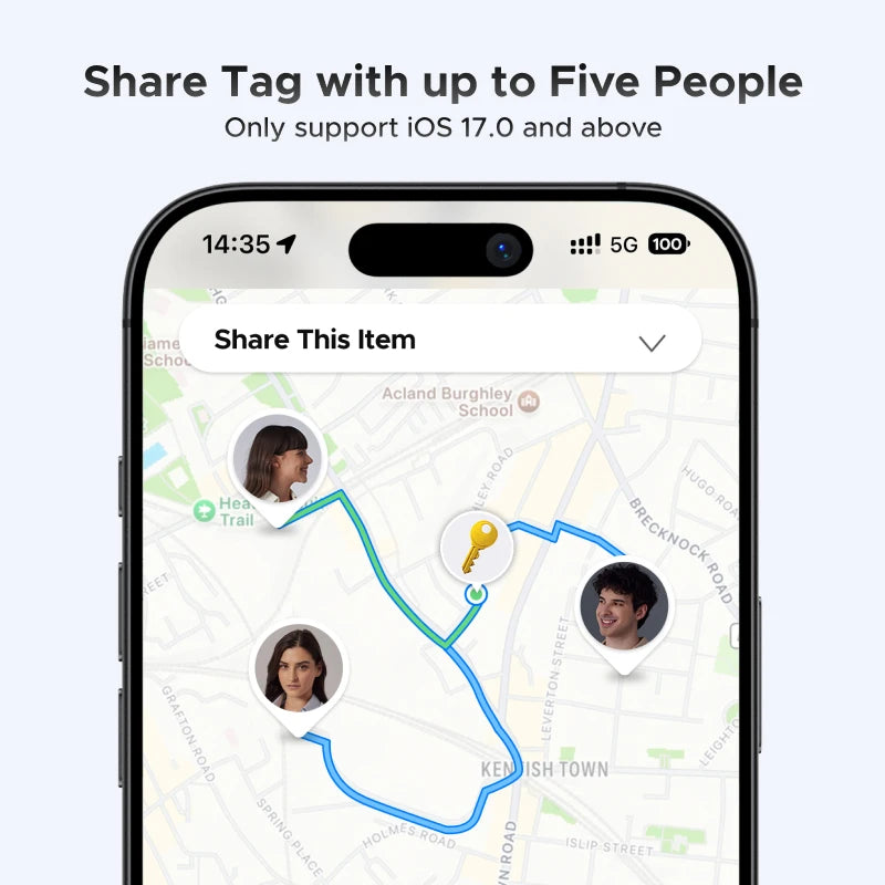 Smart Bluetooth Item Tracker for Apple Find My iPhone iPad Key Wallet Luggage Locator Tag