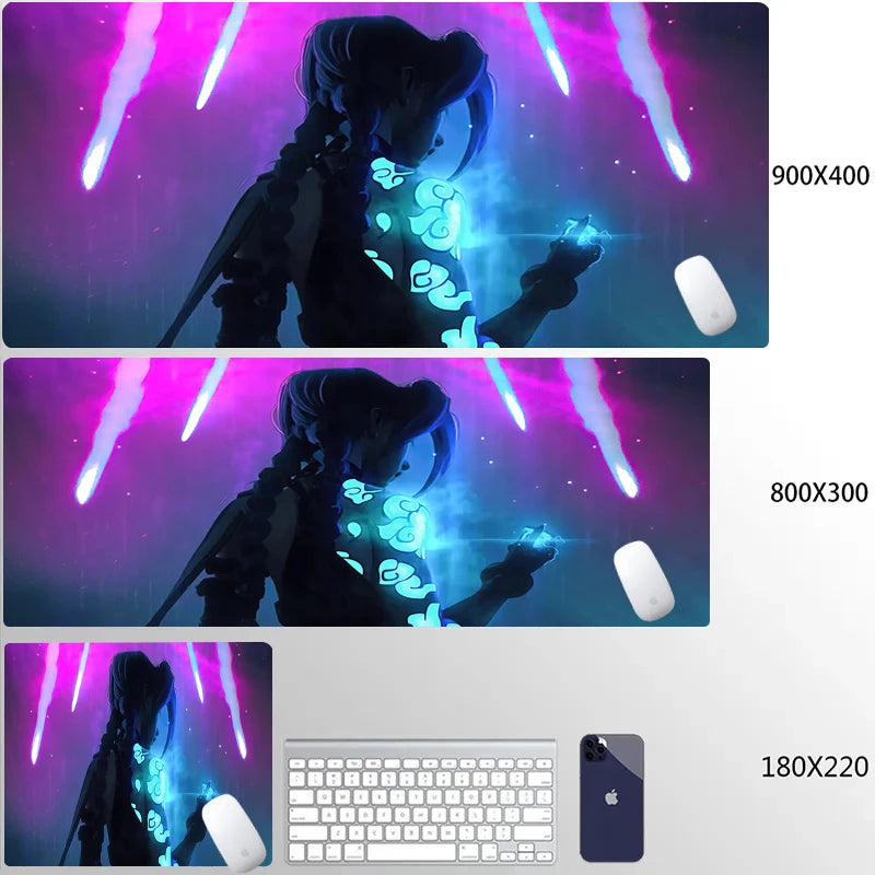 XXL Extended Gaming Mouse Mat with Anti-slip Rubber Base, Durable Edge, Desk Protection 90x40cm