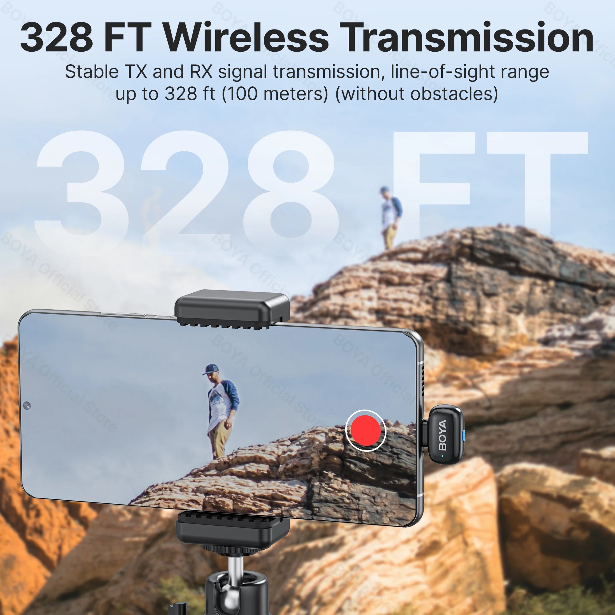 Mini Wireless Lavalier Microphone for iPhone Android Type-C Live Streaming Vlogging Recording