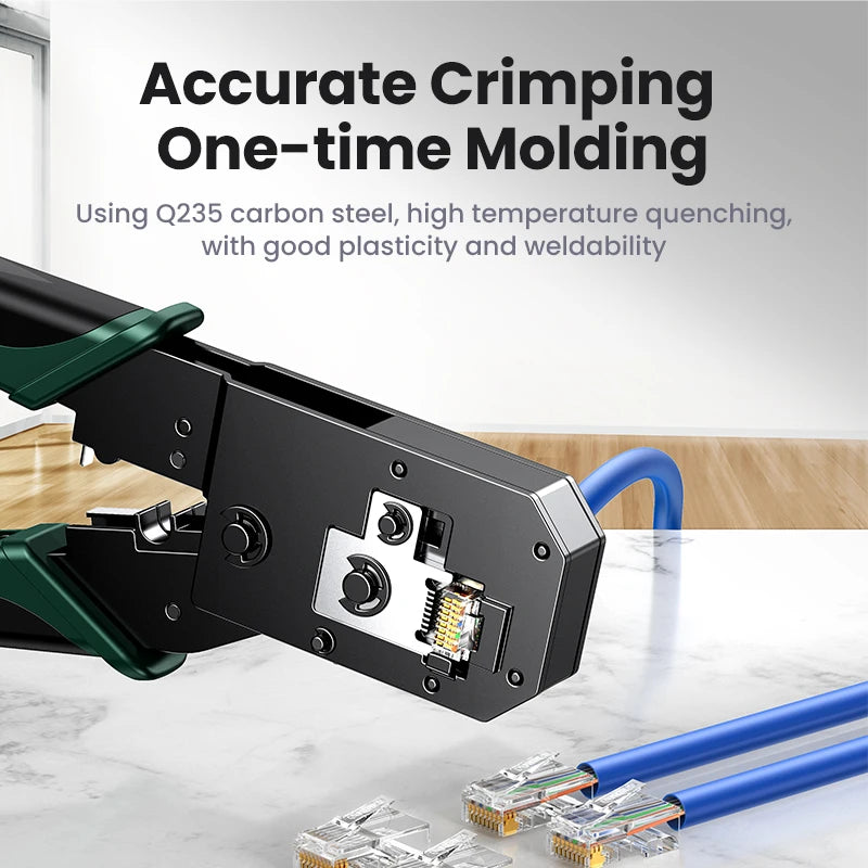 RJ45 Network Cable Crimping Tool for CAT6 CAT7 Ethernet LAN Cutting Stripping Crimper Pliers