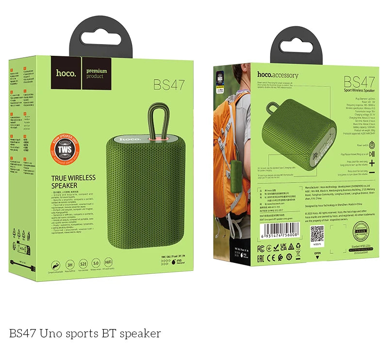 Portable Waterproof Sports Bluetooth Speaker Outdoor Cycling Stereo Bass FM TF Card Audio HiFi Sound