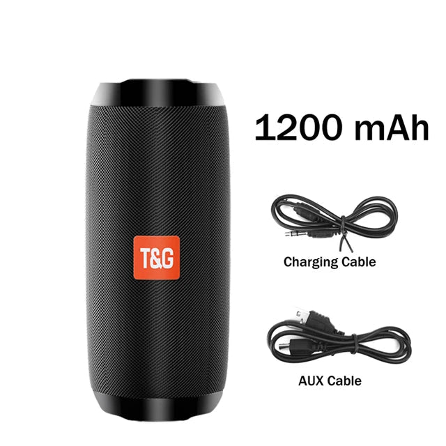 Portable Bluetooth Speaker TG117 TWS Stereo Sound Box Waterproof Outdoor Speaker with TF & FM Radio