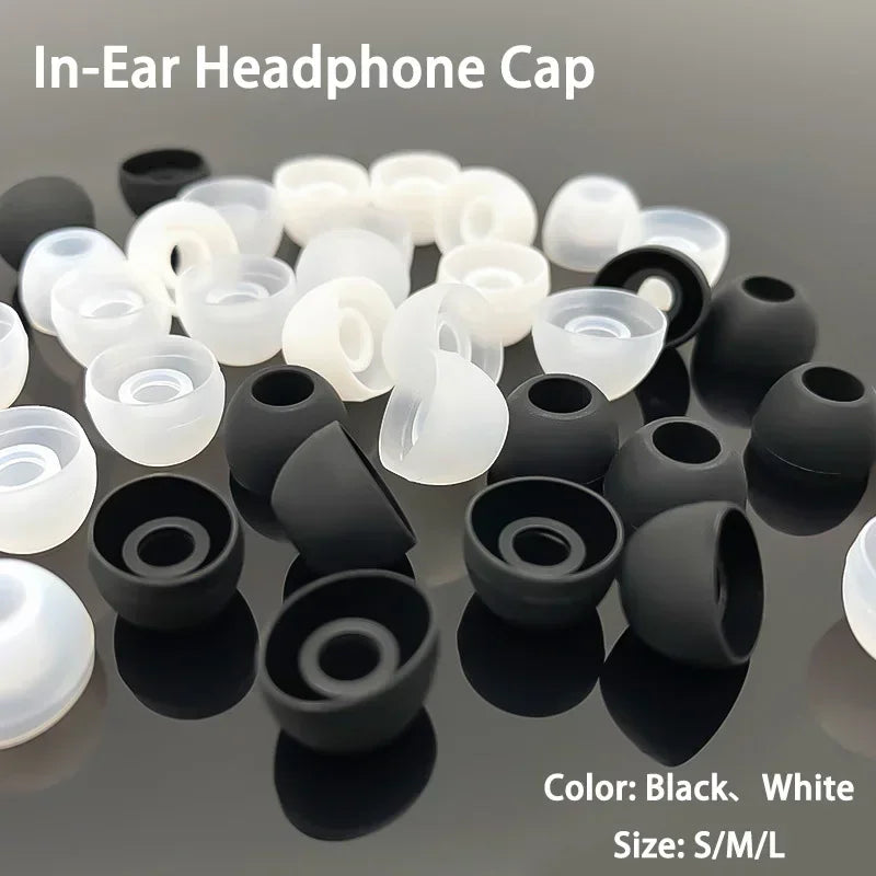 Soft Silicone Replacement Eartips 6-Pair S/M/L Cushions for In-Ear Headphones Earbud Set