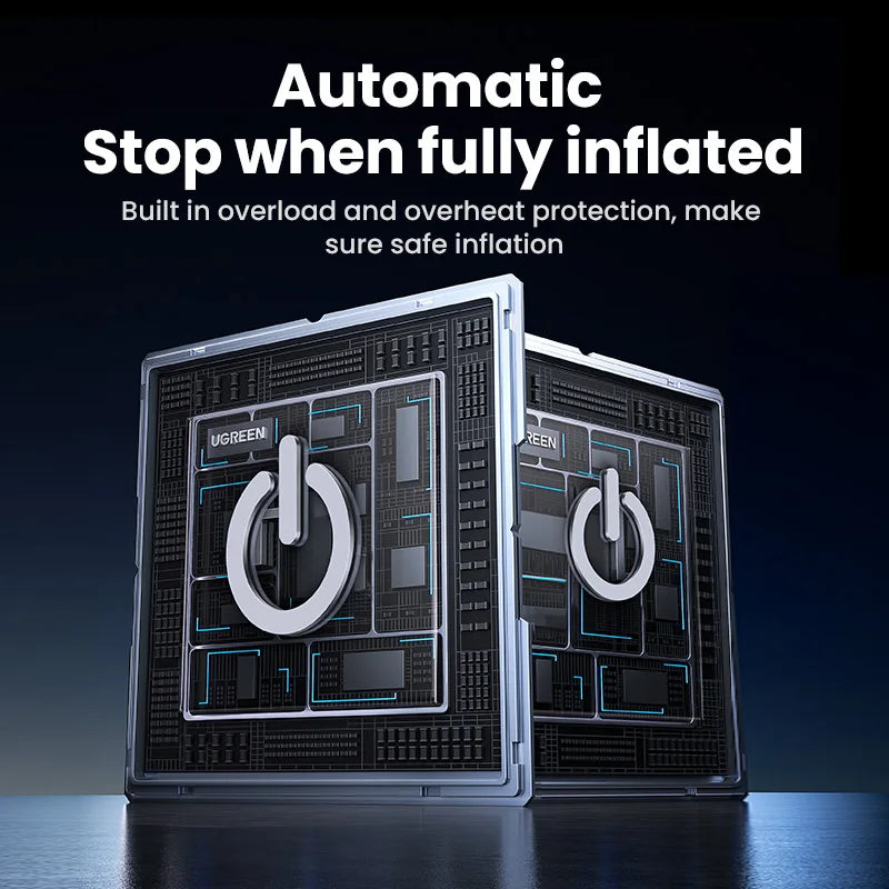 Portable Digital Car Air Pump 12V Tyre Inflator for Cars Motorcycles Bicycles with LCD Display