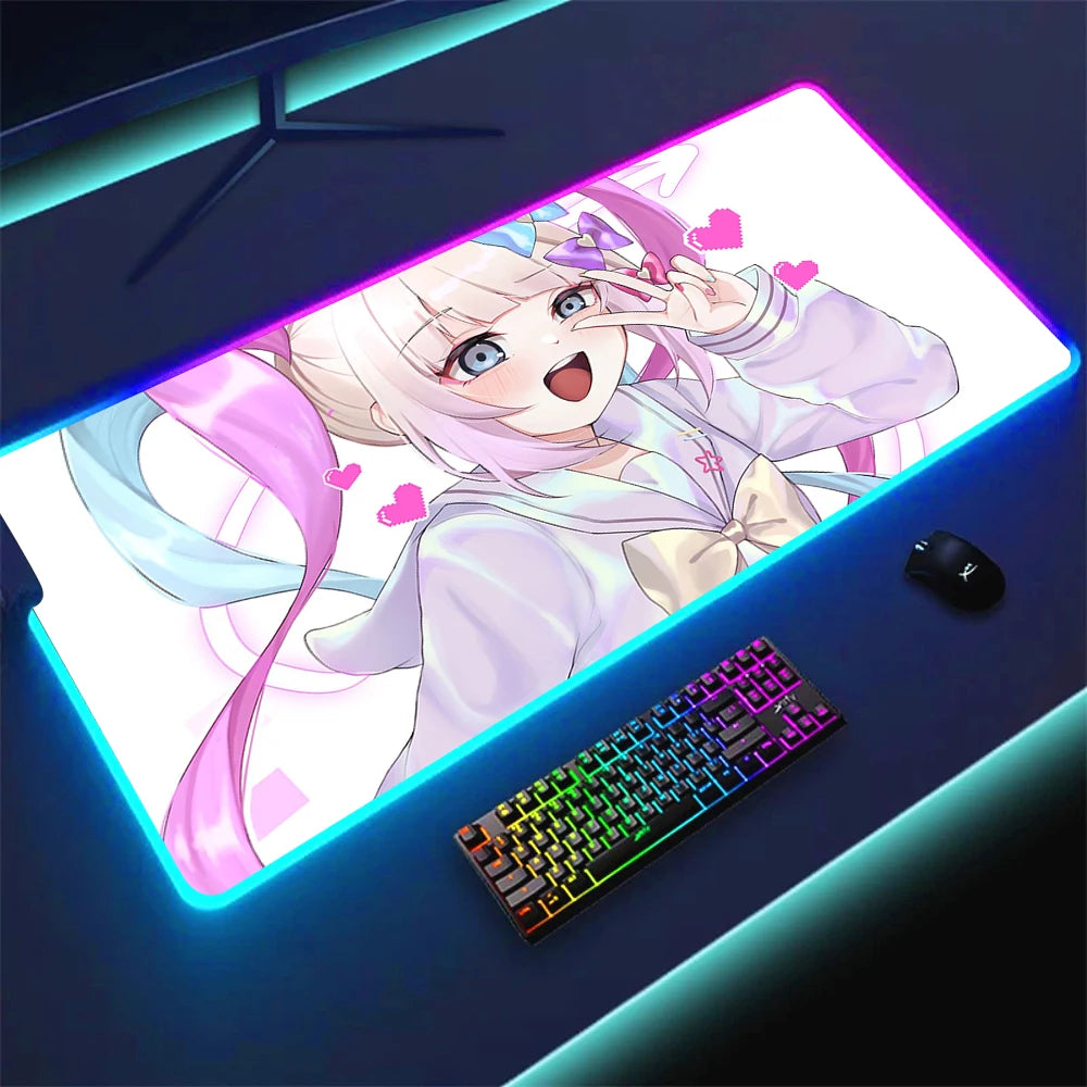 Extended RGB Gaming Mouse Mat with LED Lighting Extra Large Waterproof Non Slip Rubber Surface