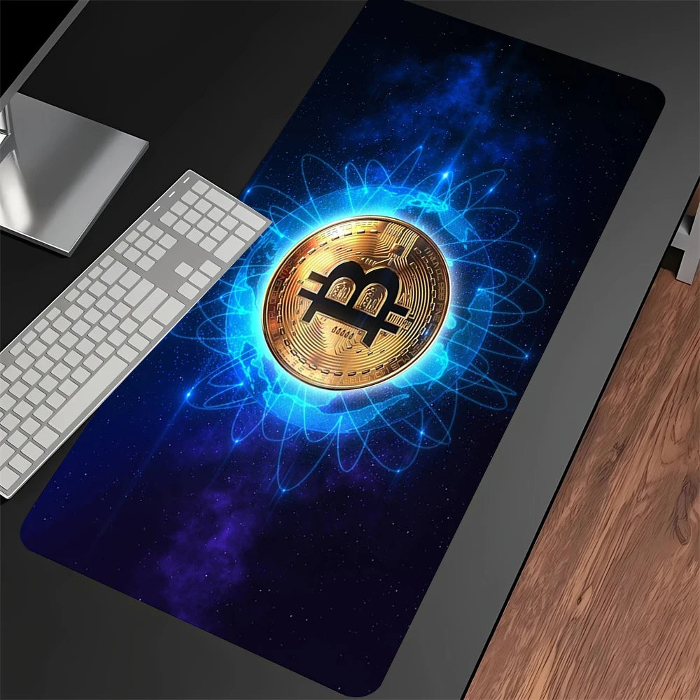 Large Gaming Mouse Pad with Stitched Edges Anti-slip Rubber Base for Computer Desk Setup