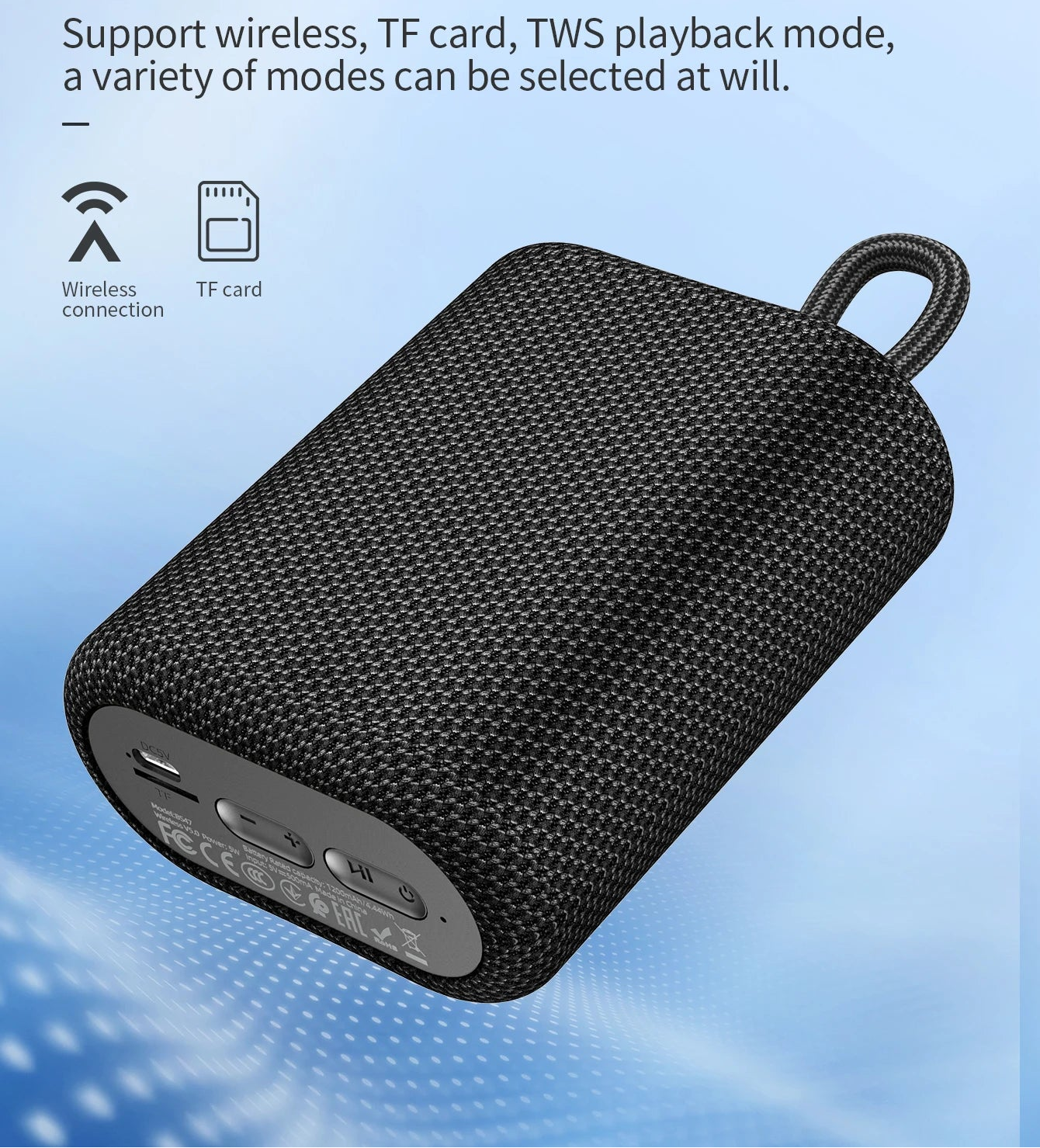 Portable Waterproof Sports Bluetooth Speaker Outdoor Cycling Stereo Bass FM TF Card Audio HiFi Sound