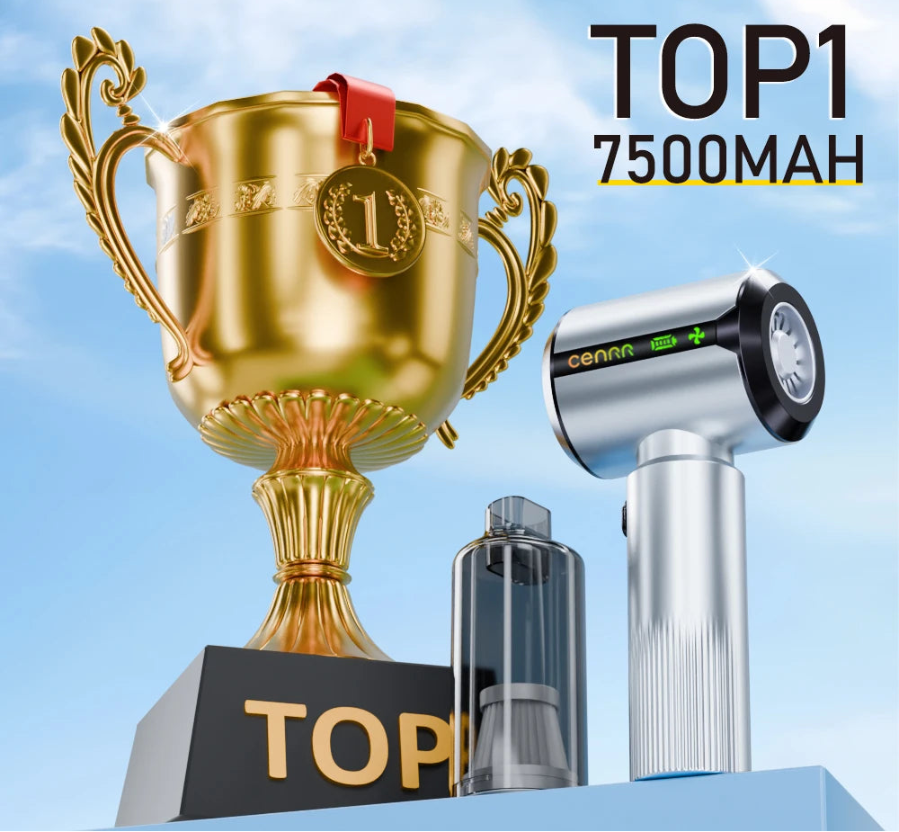 Powerful Cordless Handheld Car Vacuum Cleaner 7500mAh Wet Dry Portable Cleaner with LED Display