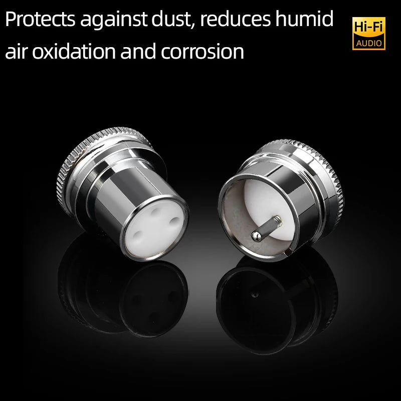 High Performance Pure Copper Gold and Rhodium Plated XLR Balancing and Shielding Caps Set