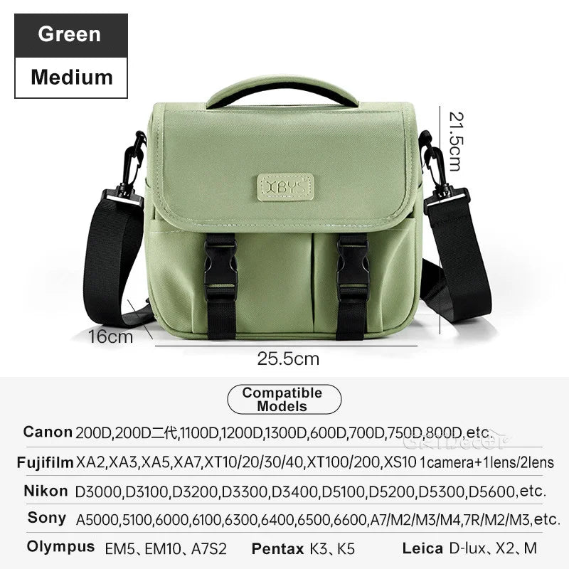 Portable Shoulder Camera Storage Bag for DSLR Mirrorless Cameras and Lenses Travel Organizer