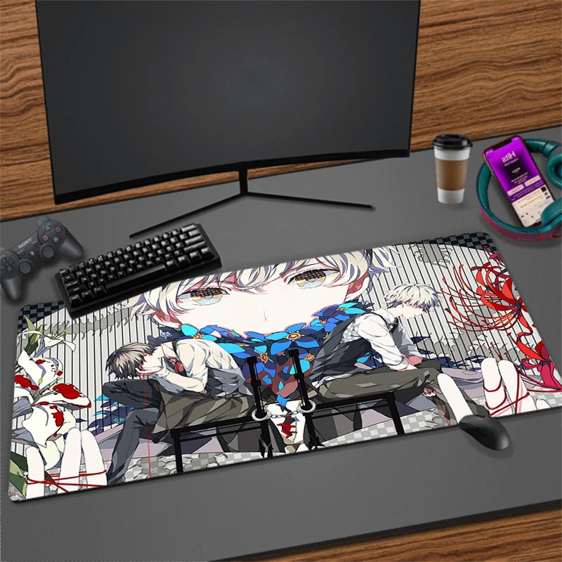 Large Anime Gaming Mouse Pad Non-Slip Rubber Mat for Keyboard and Desk, Multiple Sizes Available