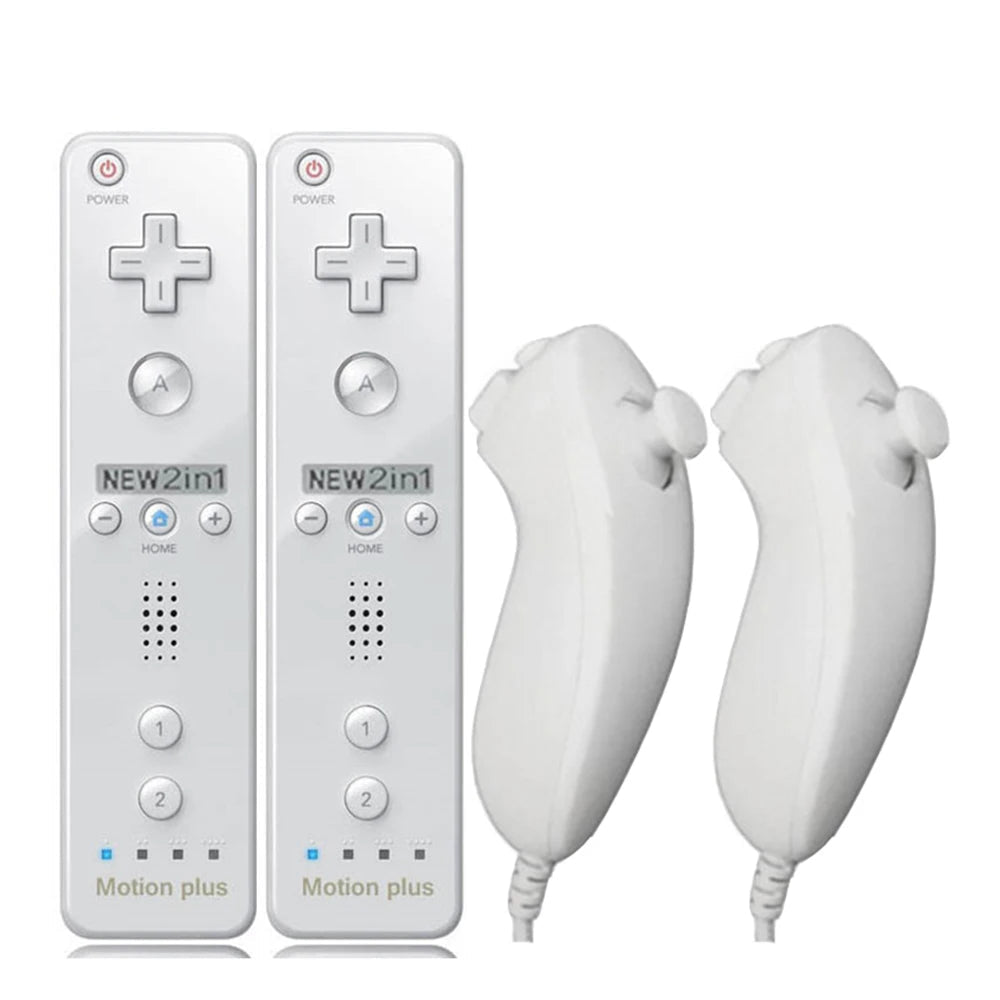 Wireless Motion Plus Remote Controller and Nunchuck Set for Wii Console Gaming Experience