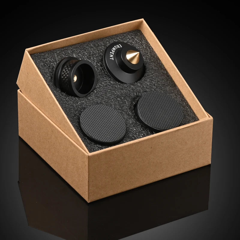 High Fidelity Adjustable Speaker Spike Feet Aluminium and Carbon Fibre Isolating Pads