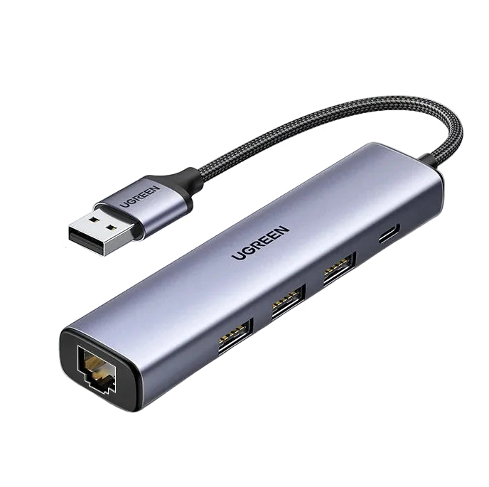 USB 3.0 Gigabit Ethernet Adapter with 3-Port Hub RJ45 LAN Network Card for Laptop PC