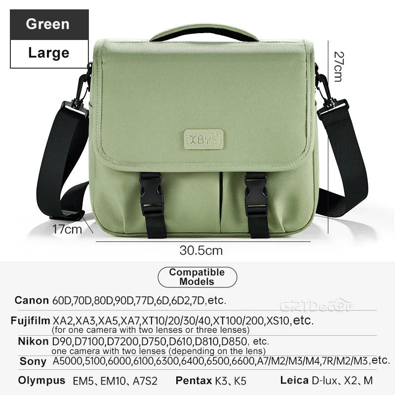 Portable Shoulder Camera Storage Bag for DSLR Mirrorless Cameras and Lenses Travel Organizer